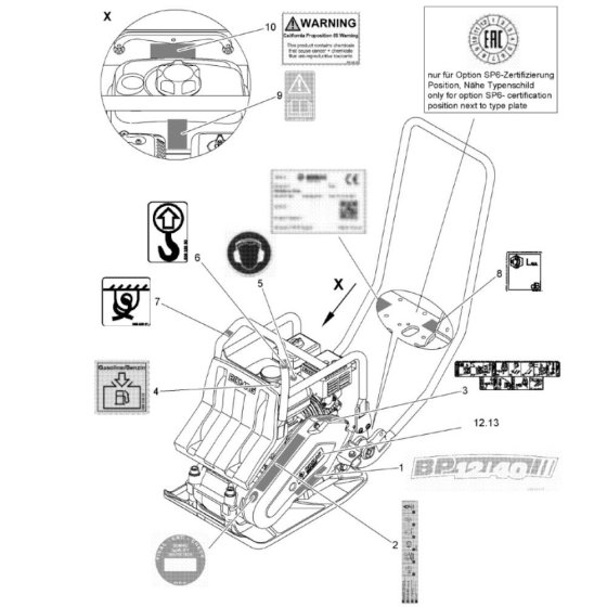 Decals for Bomag BP 12/40