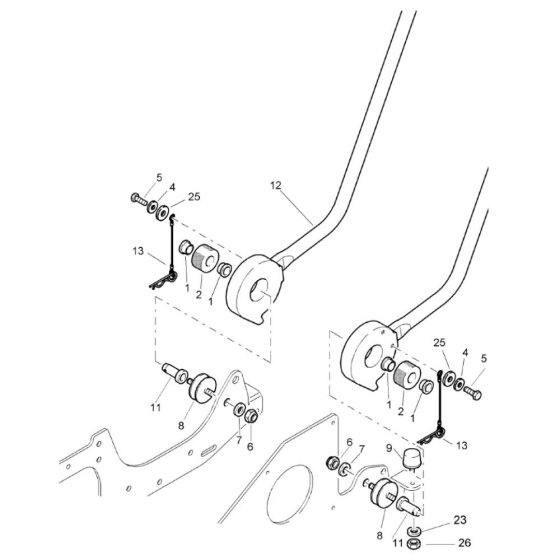 Steering Handle for Bomag BP 15/36-2
