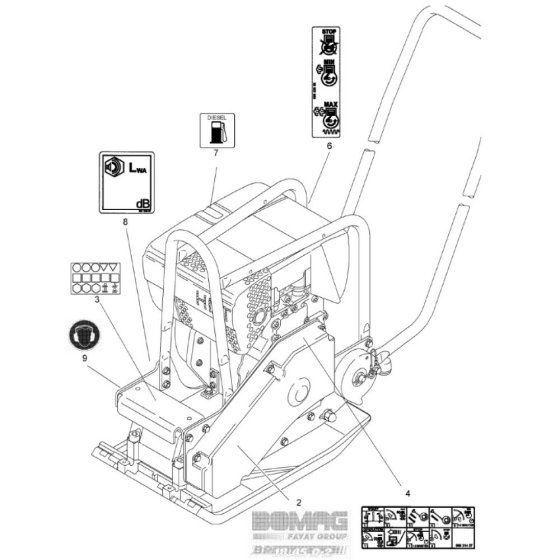 Decals for Bomag Compactors