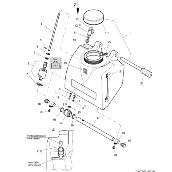 Water Tank Assembly for Bomag