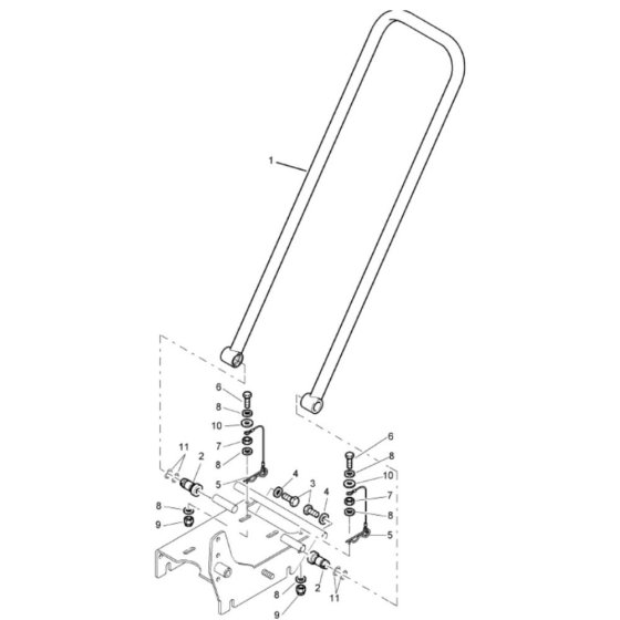 Steering Handle for Bomag BP 6/30