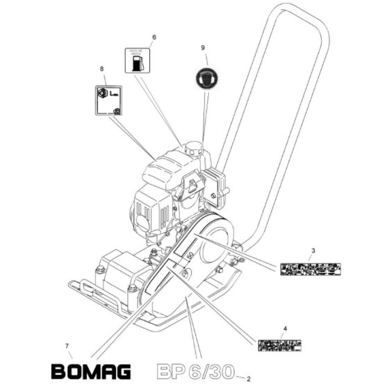 Decals for Bomag BP 6/30