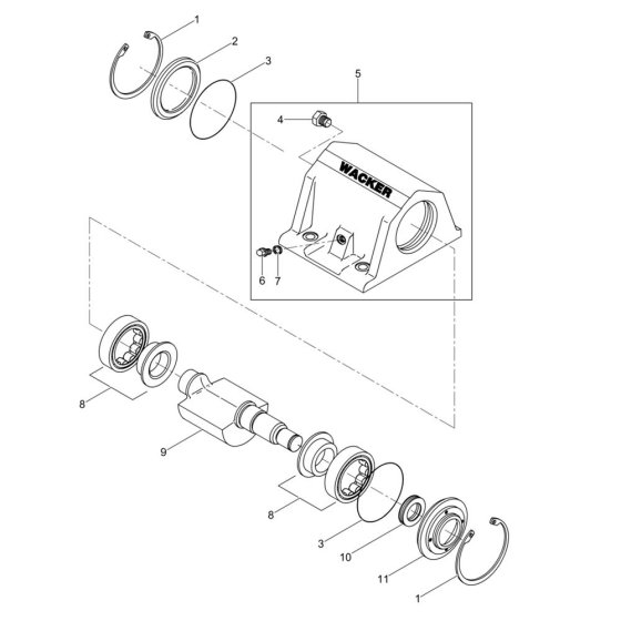 Exciter Assembly for Wacker BPS2550A
