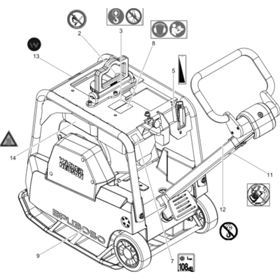 Labels for Wacker BPU3050A