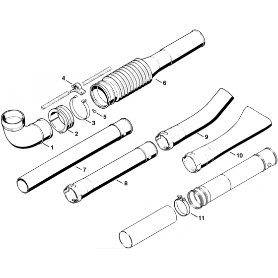 Pleated Hose for Stihl BR320