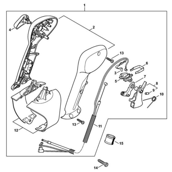 Control Handle for Stihl BR 430
