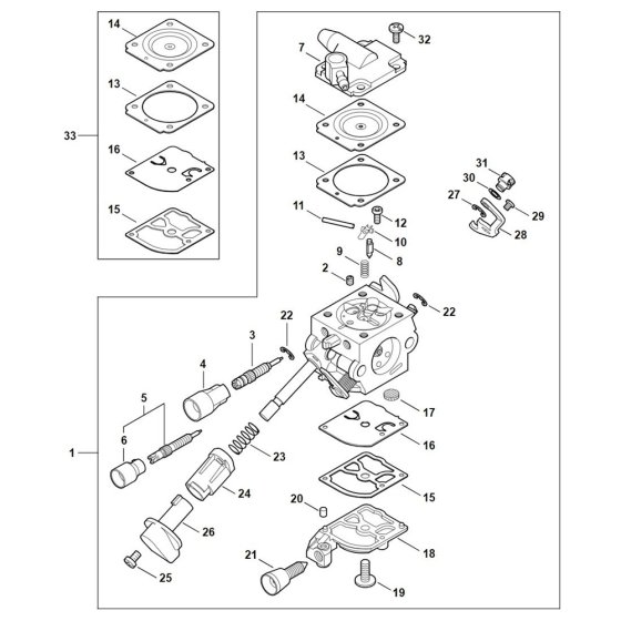 Carburetor for Stihl BR 430