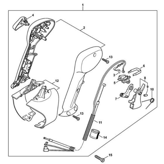 Control Handle for Stihl BR500