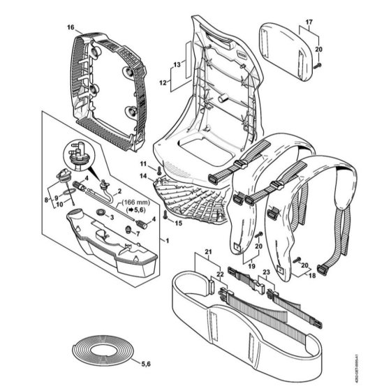 Fuel Tank & Backplate for Stihl