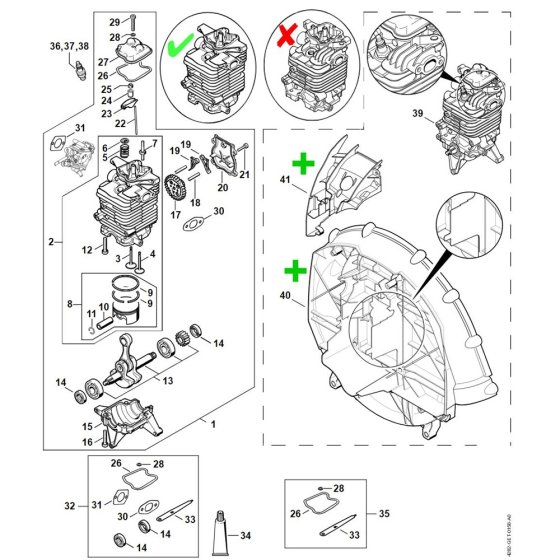 Engine for Stihl BR 700