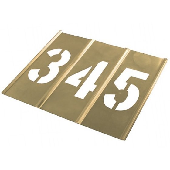 Brass Number Stencils 0-9