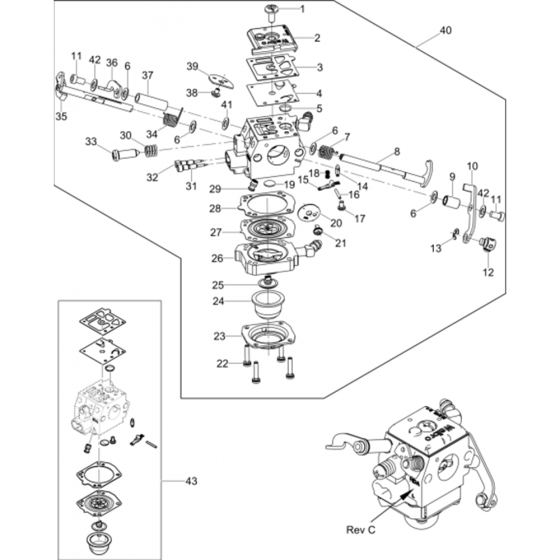Carburetor Assembly for BS50-2i