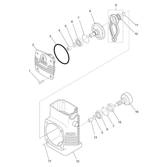 Crankcase Assembly for Wacker BS600-4
