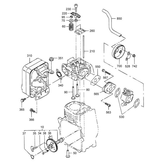 Muffler Assembly for Wacker BS600-4