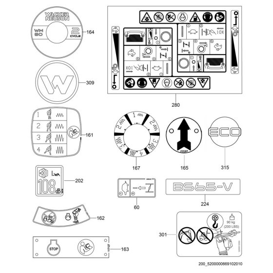 Decals for Wacker BS65-V
