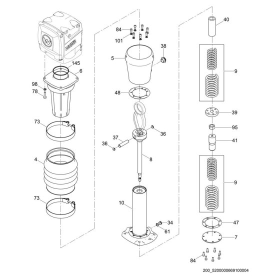Guide Cylinder for Wacker BS65-V