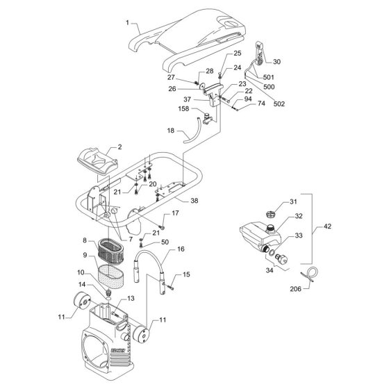 Guide Handle for Wacker BS650