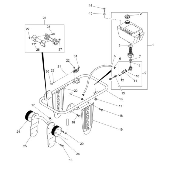 Guide Handle for Wacker BS65Y