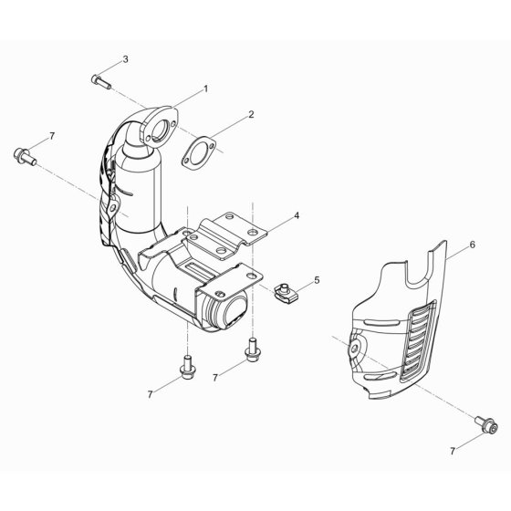 Muffler Assembly for Wacker BS70-2