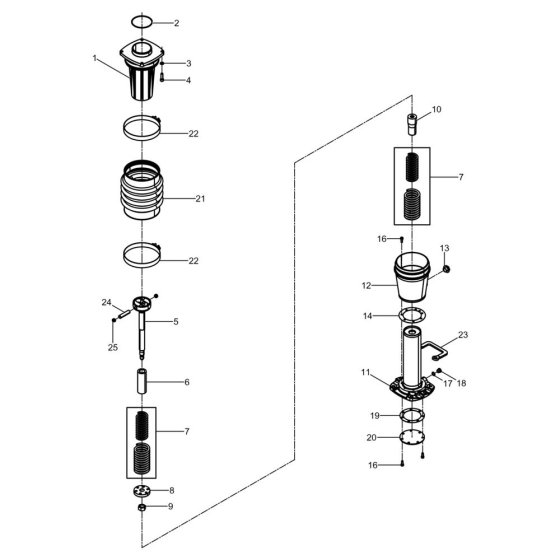 Guiding Cylinder for Wacker BS70-2