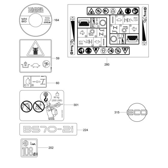 Decals for Wacker BS70-2i