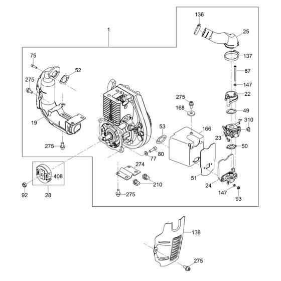 Air Duct, Muffler Assembly