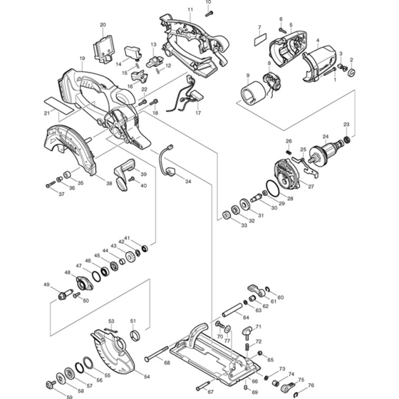 Makita BSS501 Main Assembly