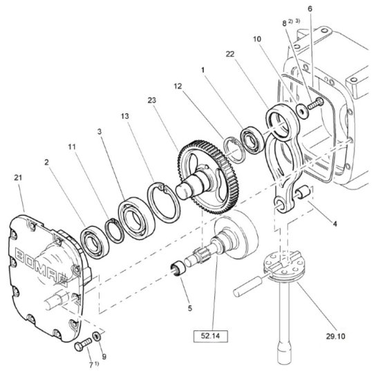 Transmission Cover for Bomag