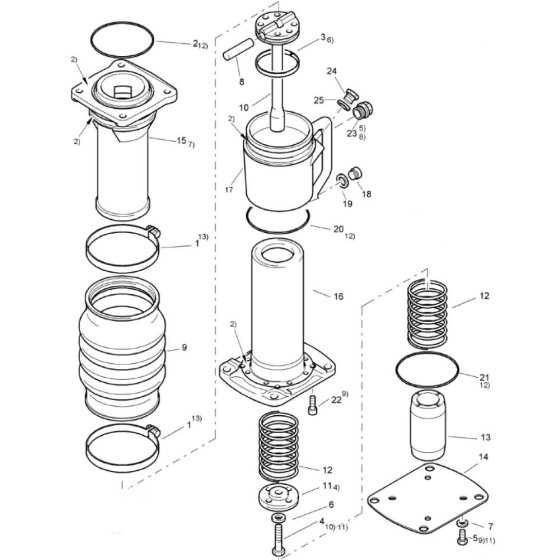 Spring And Guide Unit