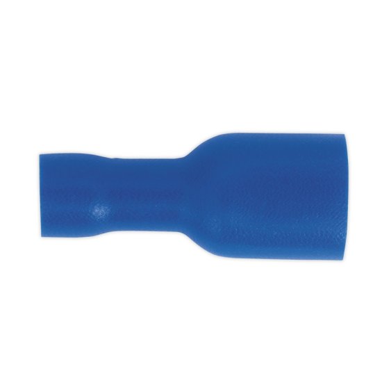 Fully Insulated Terminal 6.3mm Female Blue Pack of 100 Sealey Part No. BT16