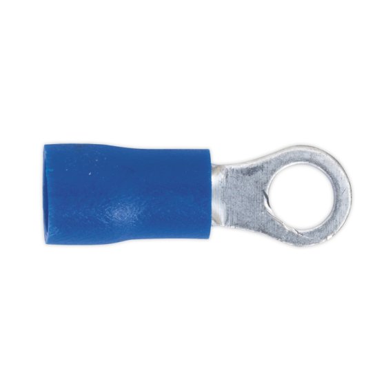 Easy-Entry Ring Terminal Dia.4.3mm (4BA) Blue Pack of 100 Sealey Part No. BT24