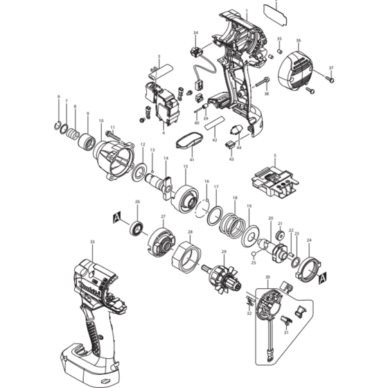 Makita BTD103Z Assembly
