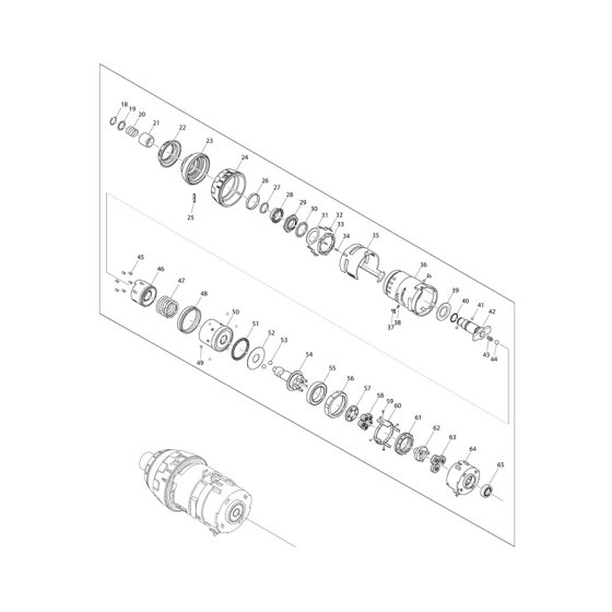 Drill Assembly for Makita BTP141