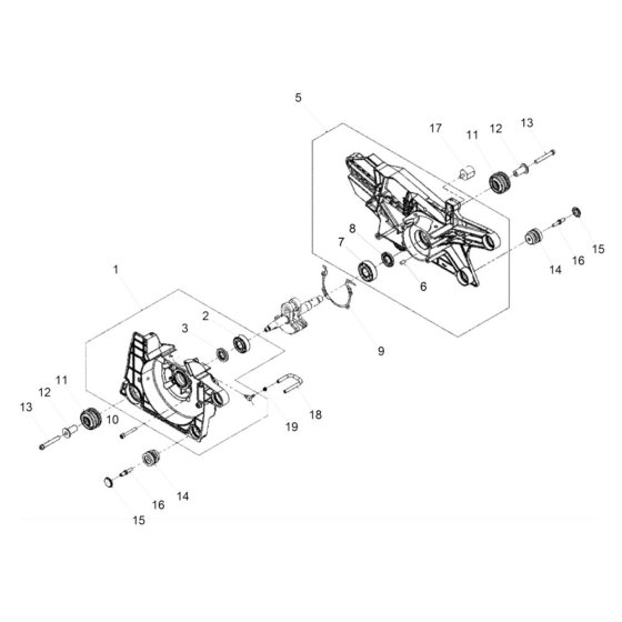 Crankcase Assembly for Wacker
