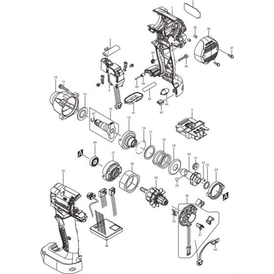 Makita BTW074Z Assembly