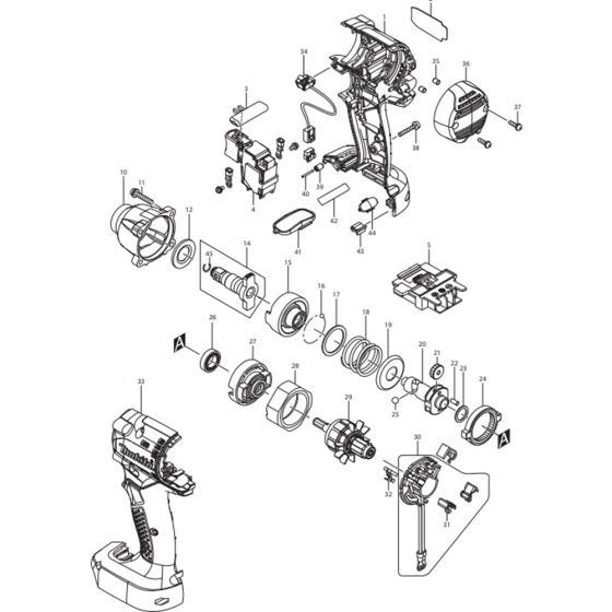 Main Assembly for Makita BTW103Z