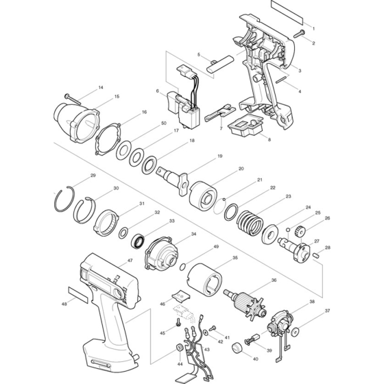 Makita BTW151 Main Assembly