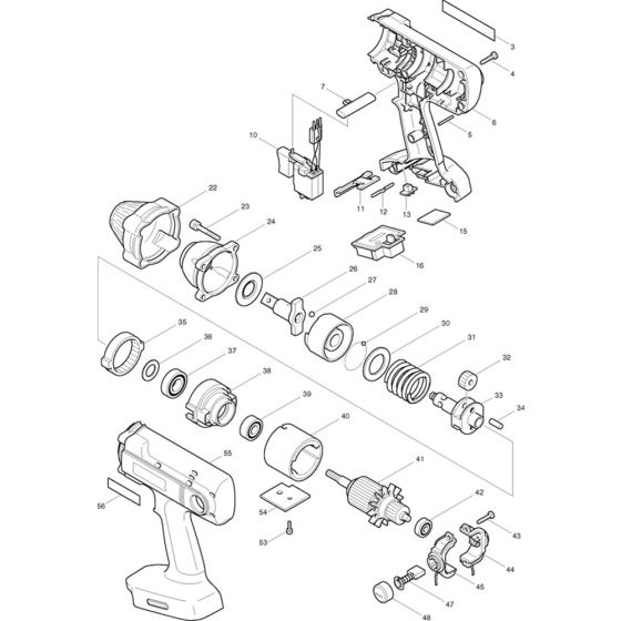 Makita BTW200 Main Assembly
