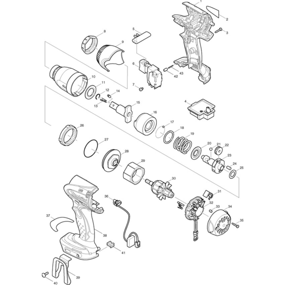 Makita BTW251 Main Assembly