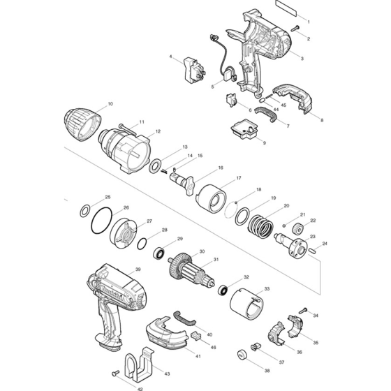 Makita BTW450 Main Assembly