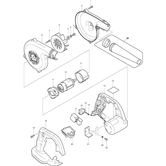 Main Assembly for Makita BUB142Z