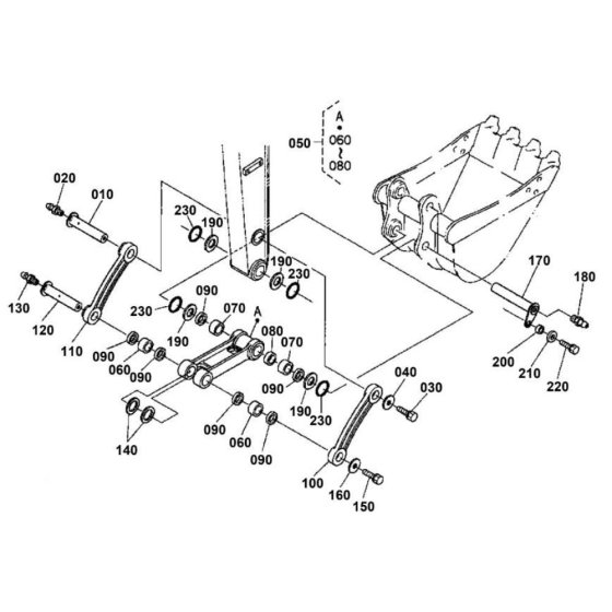 Dipper Arm/Bucket Link Assembly
