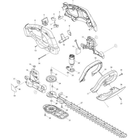 Makita BUH521Z Main Assembly