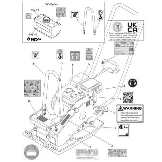 Decals for Bomag BVP18/45