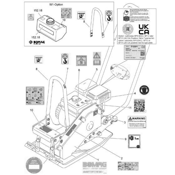 Decals for Bomag BVP18/45