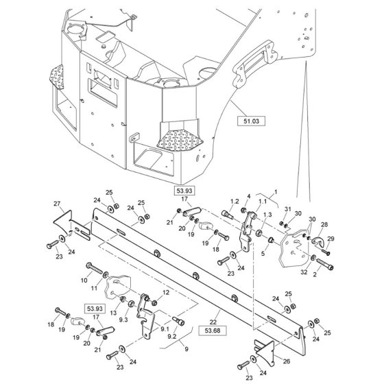 Scraper Assembly for Bomag