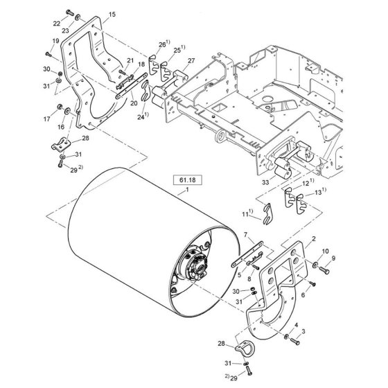 Front Roller Drum Assembly