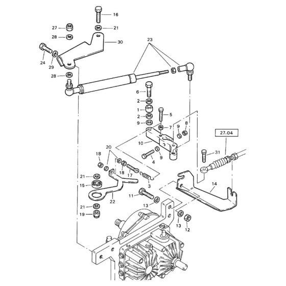 Actuation Assembly for Bomag BW 71 E