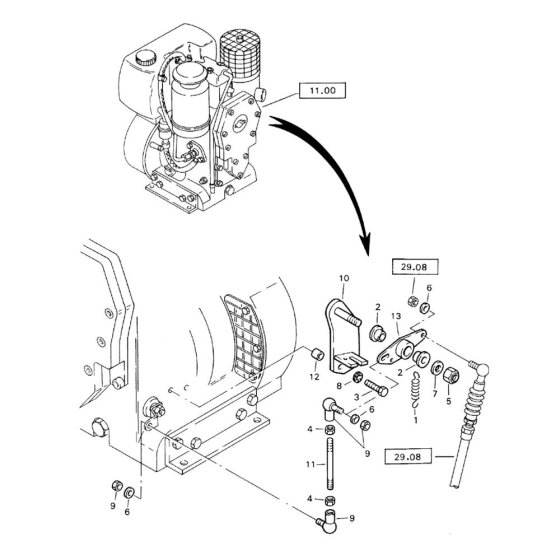 Actuation Assembly Bomag BW 71 E