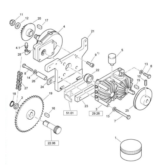 Transmission for Bomag Roller